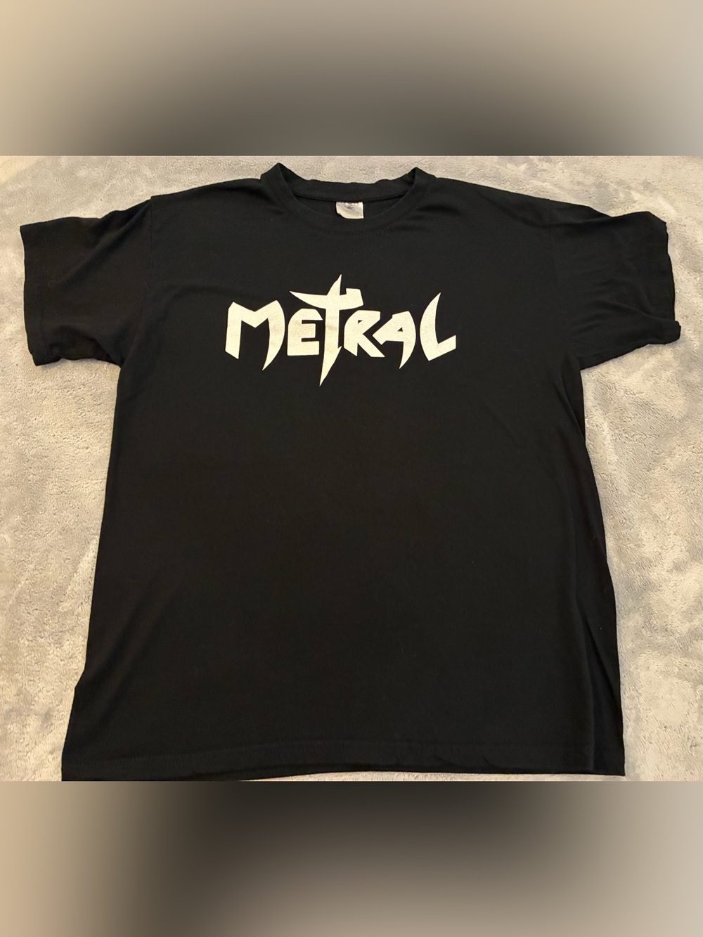 B & C Collection Graphic Logo “Metral” Black Men's T-Shirt Size Medium